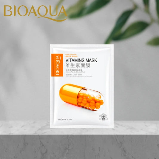 Bioaqua Elastic And Smooth Vitamin C Tender Elastic Face Sheet Mask