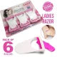 Safit Shave Body Razor - 6Pcs - White & Pink