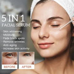 FORT 5IN1 Whitening Serum for Face - Anti-Aging, Dark Spot Correcting, and Whitening Serum for Glowing Skin | Glass Skin Care Products 30ML