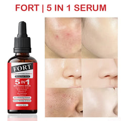 FORT 5IN1 Whitening Serum for Face - Anti-Aging, Dark Spot Correcting, and Whitening Serum for Glowing Skin | Glass Skin Care Products 30ML