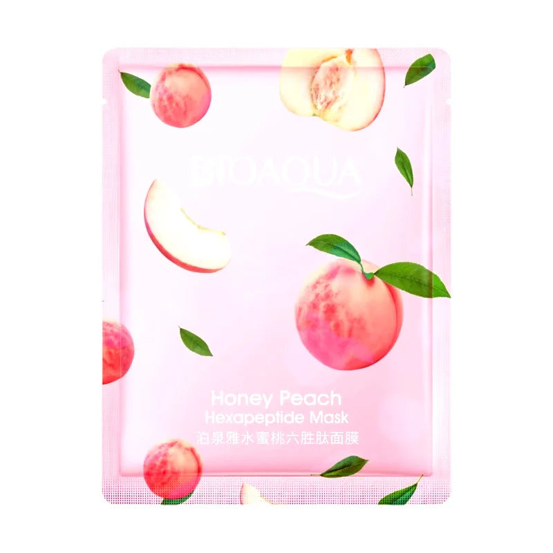 BIOAOUA Peach Facial Mask Moisturizer Face Sheet Mask