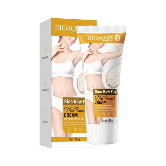 BIOAQUA Rice Raw Pulp Smoothing Hair Removal Cream 60gm